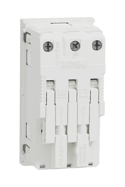 Schneider NU306718A Yeni Unica 2li Beyaz Çocuk Korumalı Topraklı Priz - Thumbnail