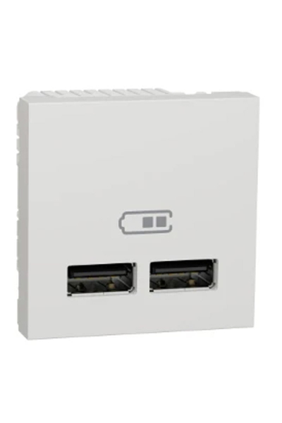 Schneider Electric - Schneider NU341818 Yeni Unica 2li 2 Modüllü Beyaz USB Şarj Prizi Schneider Electric - Schneider NU341818 Yeni Unica 2li 2 Modüllü Beyaz USB Şarj Prizi