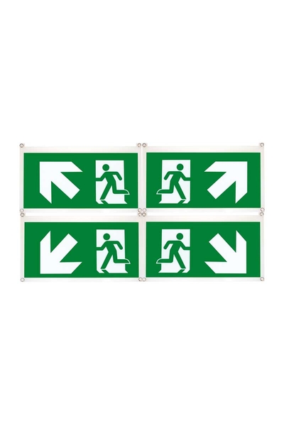 Schneider OVA53188 Exiway Ecosign Sağ/Sol Aşağı -Sağ/Sol Yukarı 4lü Piktogram Yönlendirme Seti
