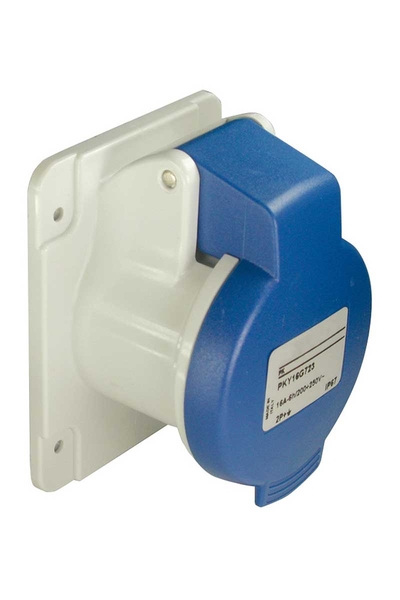 Schneider Electric - Schneider PKF16G423 Pratika 200-250V AC 3x16A 2P+E Monofaze IP44 Vida Bağlantılı Düz Makine Prizi