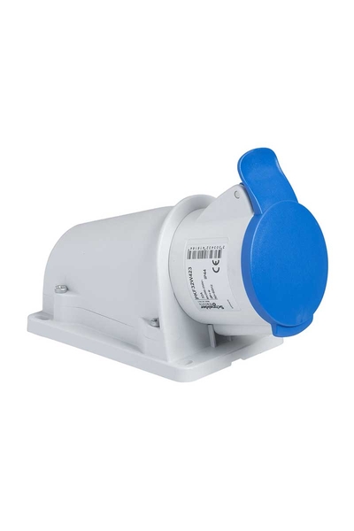 Schneider Electric - Schneider PKF16W423 Pratika 200-250V AC 3x16A 2P+E Monofaze IP44 Vida Bağlantılı Eğik Duvar Prizi