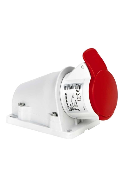 Schneider Electric - Schneider PKF16W434 Pratika 380-415V AC 4x16A 3P+E Trifaze IP44 Vida Bağlantılı Eğik Duvar Prizi