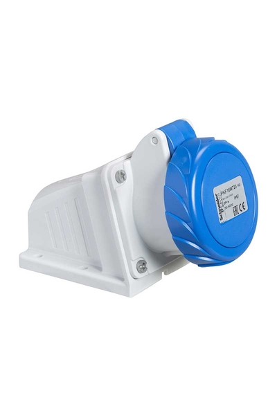 Schneider Electric - Schneider PKF16W723 Pratika 200-250V AC 3x16A 2P+E Monofaze IP67 Vida Bağlantılı Eğik Duvar Prizi