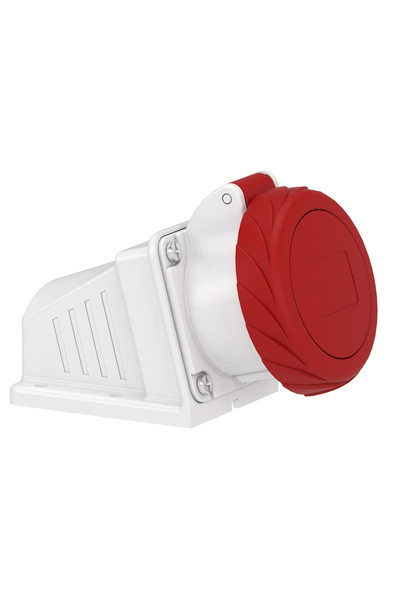 Schneider PKF16W734 Pratika 380-415V AC 4x16A 3P+E Trifaze IP67 Vida Bağlantılı Eğik Duvar Prizi