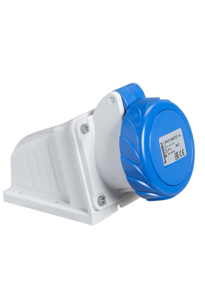 Schneider Electric - Schneider PKF32W723 Pratika 200-250V AC 3x32A 2P+E Monofaze IP67 Vida Bağlantılı Eğik Duvar Prizi