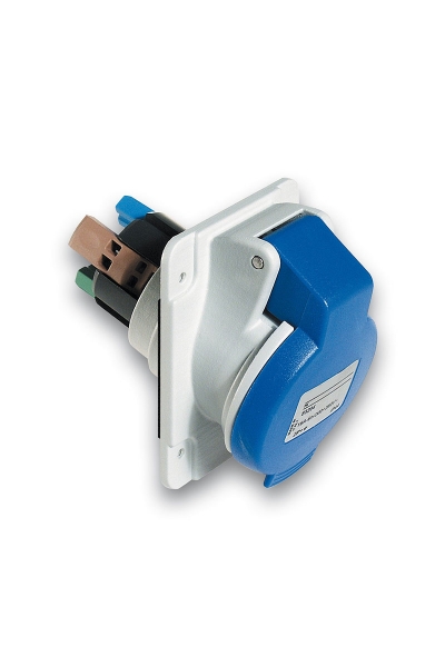 Schneider Electric - Schneider PKY16F423 Pratika 3x16A 2P+T IP44 Monofaze Hızlı Bağlantı Eğik Makine Prizi