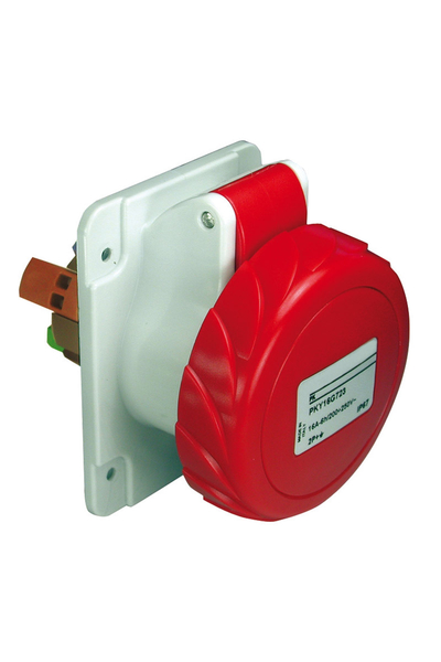 Schneider Electric - Schneider PKY16G734 Pratika 380-415V AC 4x16A 3P+E Trifaze IP67 Hızlı Bağlantılı Düz Makine Prizi