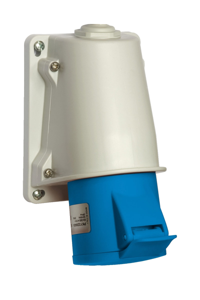 Schneider Electric - Schneider PKY16W423 Pratika 200-250 V AC 3x16A 2P+E Monofaze IP44 Hızlı Bağlantılı Eğik Duvar Prizi