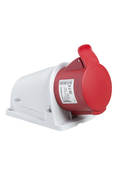 Schneider PKY16W434 Pratika 380-415V AC 4x16A 3P+E Trifaze IP44 Hızlı Bağlantılı Eğik Duvar Prizi