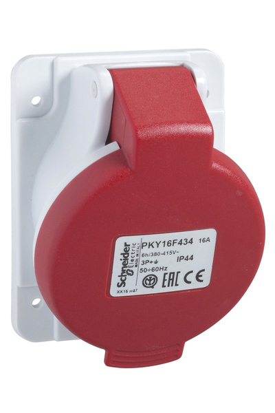 Schneider PKY32F435 Pratika 380-415V AC 5x32A 3P+N+E Trifaze IP44 Hızlı Bağlantı Eğik Makine Prizi Schneider PKY32F435 Pratika 380-415V AC 5x32A 3P+N+E Trifaze IP44 Hızlı Bağlantı Eğik Makine Prizi