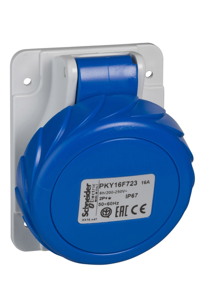 Schneider Electric - Schneider PKY32F723 Pratika 3x32A 2P+E 200-250VAC Eğik Makine Prizi