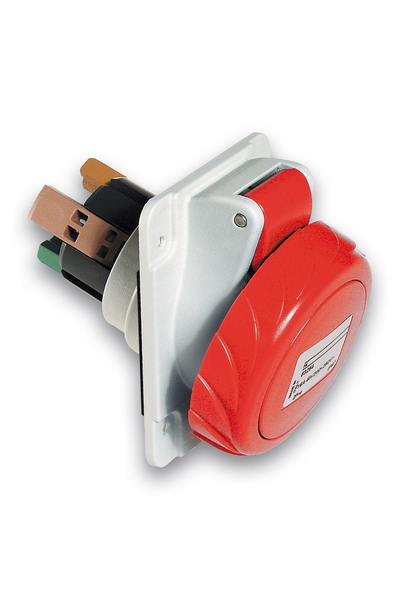 Schneider PKY32F734 Pratika 380-415V AC 4x32A 3P+E Trifaze IP67 Hızlı Bağlantı Eğik Makine Prizi