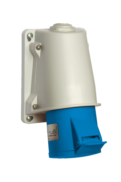 Schneider Electric - Schneider PKY32W423 Pratika 200-250V AC 3x32A 2P+E Monofaze IP44 Hızlı Bağlantılı Eğik Duvar Prizi