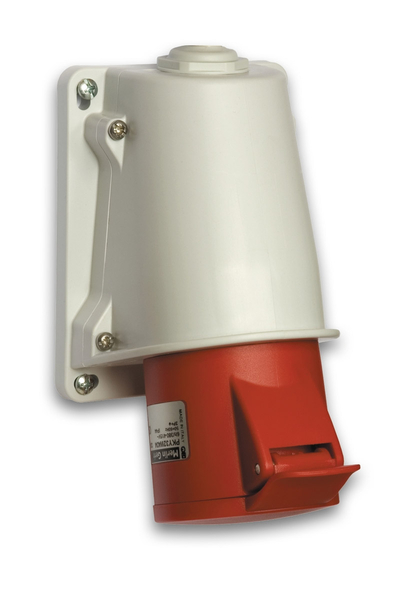 Schneider Electric - Schneider PKY32W434 Pratika 380-415V AC 4x32A 3P+E Trifaze IP44 Hızlı Bağlantılı Eğik Duvar Prizi