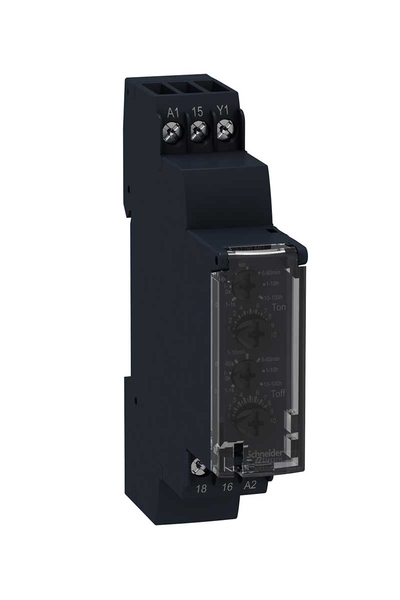 Schneider Electric - Schneider RE17RLJU 12V AC/DC 1S-100Sa 1K/A Asimetrik Yanıp Sönen Röle