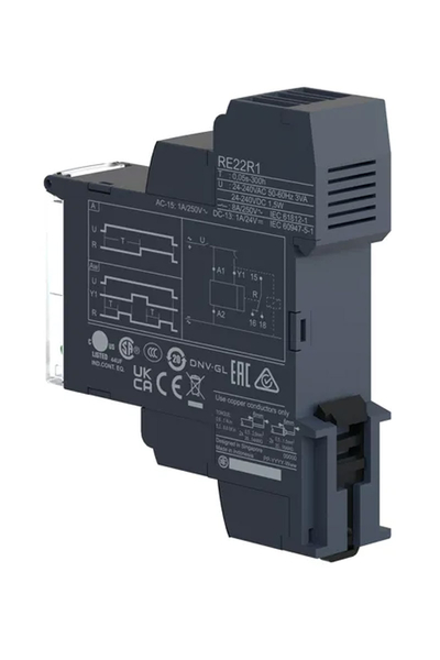 Schneider RE22R1AMR 24-240V AC/DC 1K/A 0.05S-300Sa Açma Gecikmeli Zaman Rölesi - Thumbnail