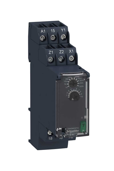 Schneider RE22R1MAMR 24-240V AC/DC 1K/A 0.05S-300Sa Açma Gecikmeli Zaman Rölesi