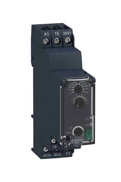 Schneider Electric - Schneider RE22R2CMR 24-240V AC/DC 2K/A 0.05S-300Sa Kapatma Gecikmeli Zaman Rölesi