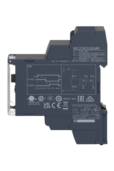 Schneider RE22R2QEMR 24-240V AC/DC 2K/A 0.3S-30S Yıldız Üçgen Zaman Rölesi - Thumbnail