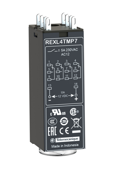 Schneider REXL4TMP7 230V AC 4 Kontaklı Zaman Rölesi - Thumbnail