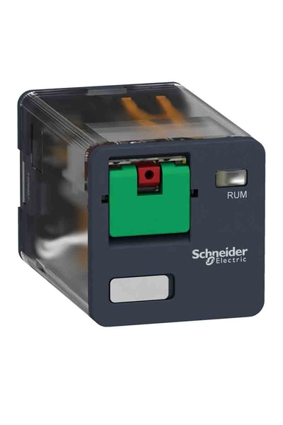 Schneider Electric - Schneider RUMC21B7 24V AC 2P Enversör Kontaklı Evrensel Geçmeli Röle