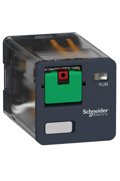 Schneider RUMC21B7 24V AC 2P Enversör Kontaklı Evrensel Geçmeli Röle - Thumbnail