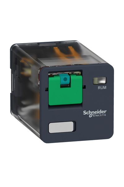 Schneider Electric - Schneider RUMC31FD Harmony 110V DC 10A Kilitlenebilir Test Butonlu Evrensel Geçmeli Röle