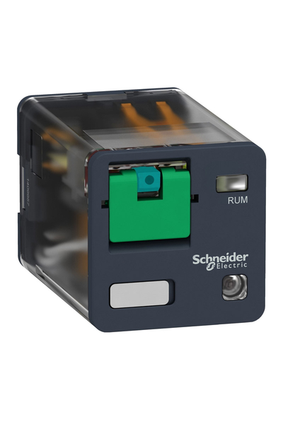 Schneider RUMC32BD Harmony 24V DC 10A Kilitlenebilir Test Butonlu Ledli Evrensel Geçmeli Röle - Thumbnail