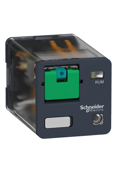 Schneider RUMC32JD Harmony 12V DC 10A Kilitlenebilir Test Butonlu Ledli Evrensel Geçmeli Röle