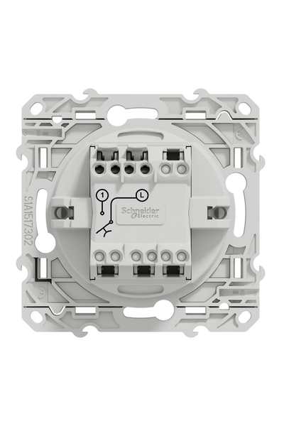 Schneider S520206 Odace 10A Beyaz Liht Buton - Thumbnail