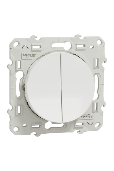 Schneider Electric - Schneider S520214 Odace 10AX Beyaz Siliconproof Komütatör Vavien Anahtar