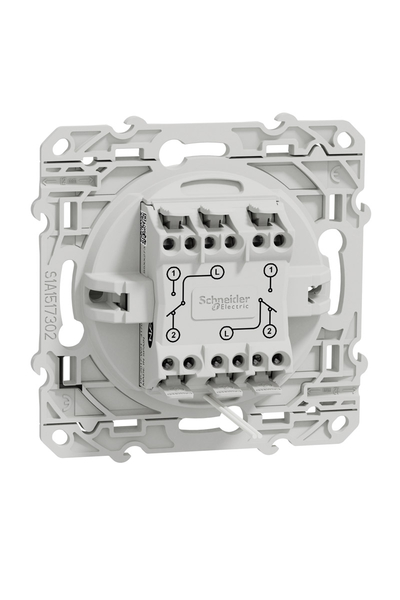 Schneider Electric - Schneider S520273 Odace 10AX Beyaz Işıklı Komütatör Vavien Schneider S520273 Odace 10AX Beyaz Işıklı Komütatör Vavien - Thumbnail