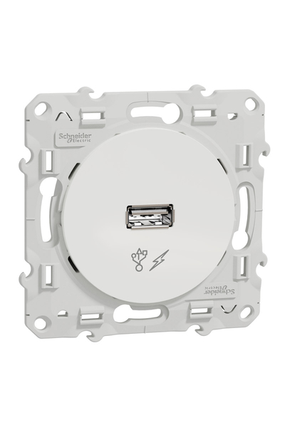 Schneider Electric - Schneider S520408 Odace Beyaz Usb Prizi Schneider Electric - Schneider S520408 Odace Beyaz Usb Prizi