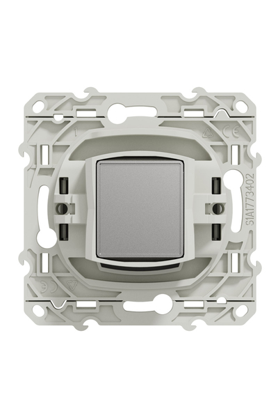 Schneider S520446 Odace Beyaz Sonlu Tekli Sat Prizi - Thumbnail