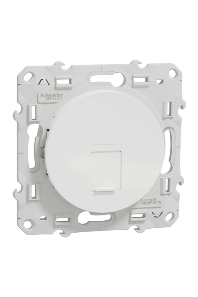Schneider S520476 Odace Beyaz 1xRJ45 Cat6 STP Telefon Data Prizi
