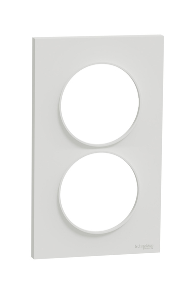 Schneider S520714 Odace Styl 2li Beyaz Dikey Çerçeve - Thumbnail