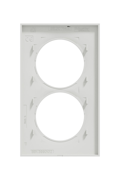 Schneider S520714 Odace Styl 2li Beyaz Dikey Çerçeve - Thumbnail