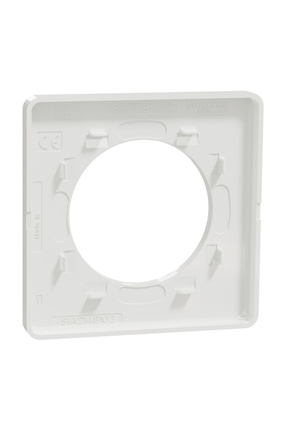 Schneider S520802L Odace Touch Metal Fırçalı Beyaz Kenarlı Bronz Tekli Anahtar Priz Çerçevesi - Thumbnail