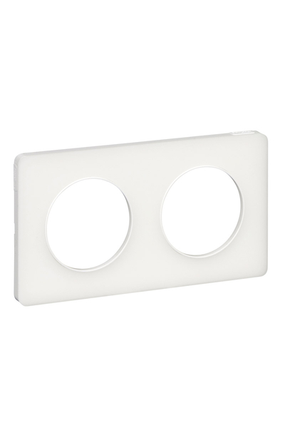 Schneider S52P804R Odace Touch Yarı Saydam Beyaz- Beyaz Kenarlı 2li Kapak Çerçevesi