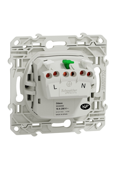 Schneider Electric - Schneider S530059 Odace Alüminyum Hızlı Bağlantılı Çocuk Korumalı Ups Priz Schneider S530059 Odace Alüminyum Hızlı Bağlantılı Çocuk Korumalı Ups Priz - Thumbnail