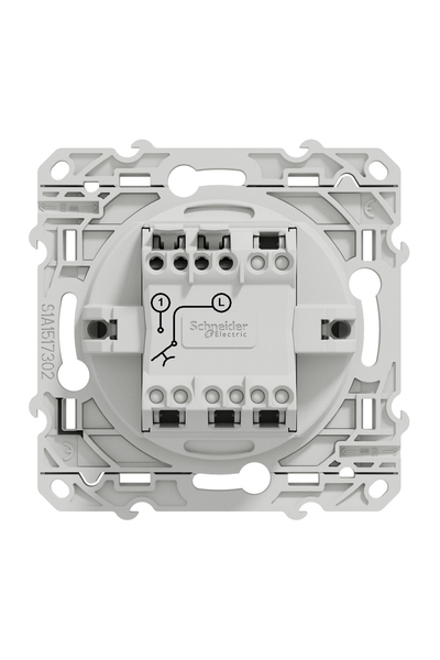 Schneider S530206 Odace 10A Alüminyum Liht Buton - Thumbnail