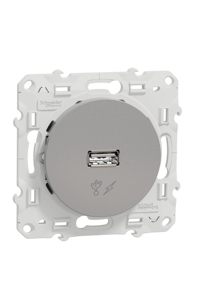 Schneider Electric - Schneider S530408 Odace Alüminyum Usb Prizi Schneider Electric - Schneider S530408 Odace Alüminyum Usb Prizi