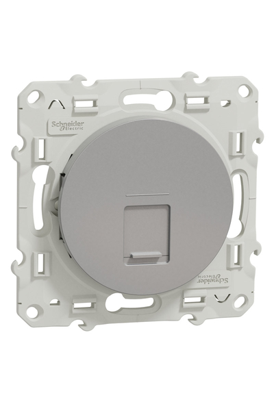 Schneider S530471 Odace Alüminyum 1xRJ45 Cat5e UTP Telefon Data Prizi