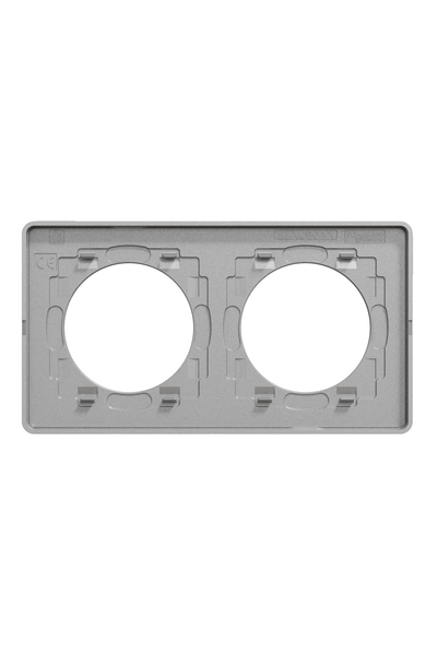 Schneider S530804POdace Touch Alüminyum Kenarlı Venge 2li Anahtar Priz Çerçevesi - Thumbnail