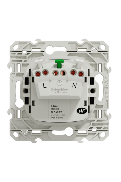 Schneider S540059 Odace Antrasit Hızlı Bağlantılı Çocuk Korumalı Ups Priz - Thumbnail