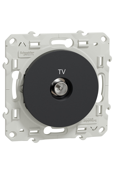 Schneider S540445 Odace Antrasit Sonlu Tv Prizi