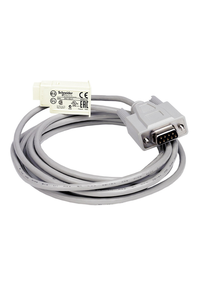 Schneider SR2CBL01 Sub-D Zelio Logic Akıllı Röle için 3m 9 Pimli Pc Bağlantı Kablosu