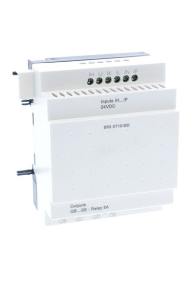 Schneider SR3XT101BD Zelio Logic için 24V DC 10 Giriş/Çıkışlı Dijital Giriş/Çıkış Genişletme Modülü - Thumbnail