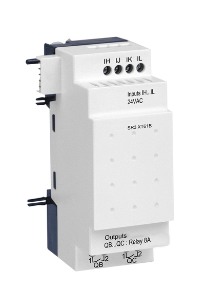 Schneider SR3XT61B Zelio Logic için 24V AC 6 Giriş/Çıkışlı Dijital Giriş/Çıkış Genişletme Modülü