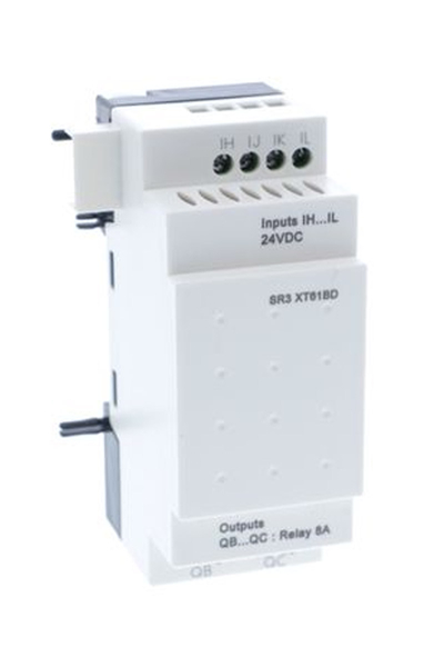 Schneider SR3XT61BD Zelio Logic için 24V DC 6 Giriş/Çıkışlı Dijital Giriş/Çıkış Genişletme Modülü - Thumbnail